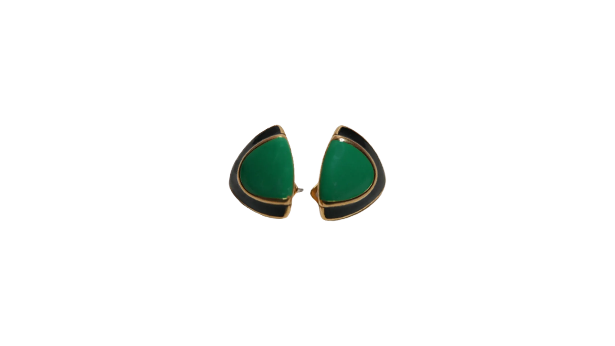 1016 Green & Black Earrings - Image 1