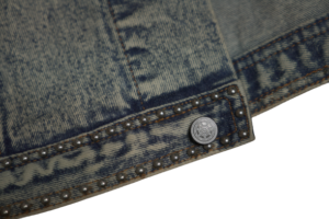 YVES Denim Embroidered Jacket - Image 9