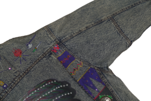 YVES Denim Embroidered Jacket - Image 17