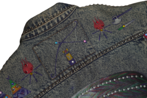 YVES Denim Embroidered Jacket - Image 11