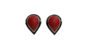 Red Teardrop Earrings - Image 2