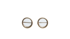 White Round Earrings - Image 6