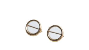 White Round Earrings - Image 7