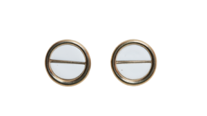 White Round Earrings - Image 8