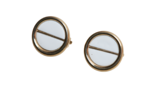 White Round Earrings - Image 9