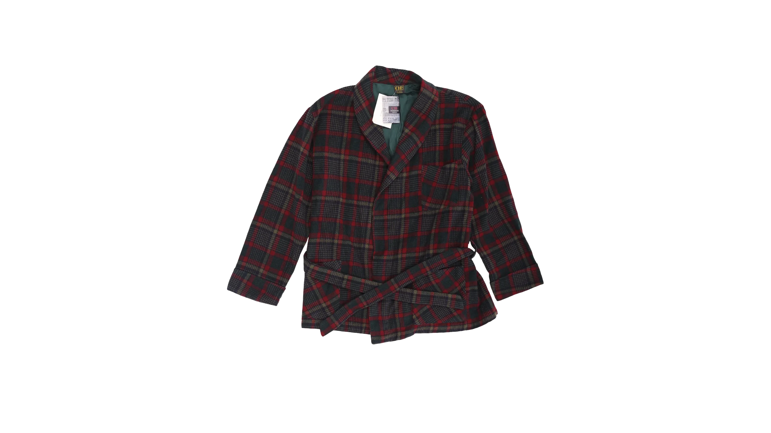 Q4 Wool Plaid Night Robe - Image 1