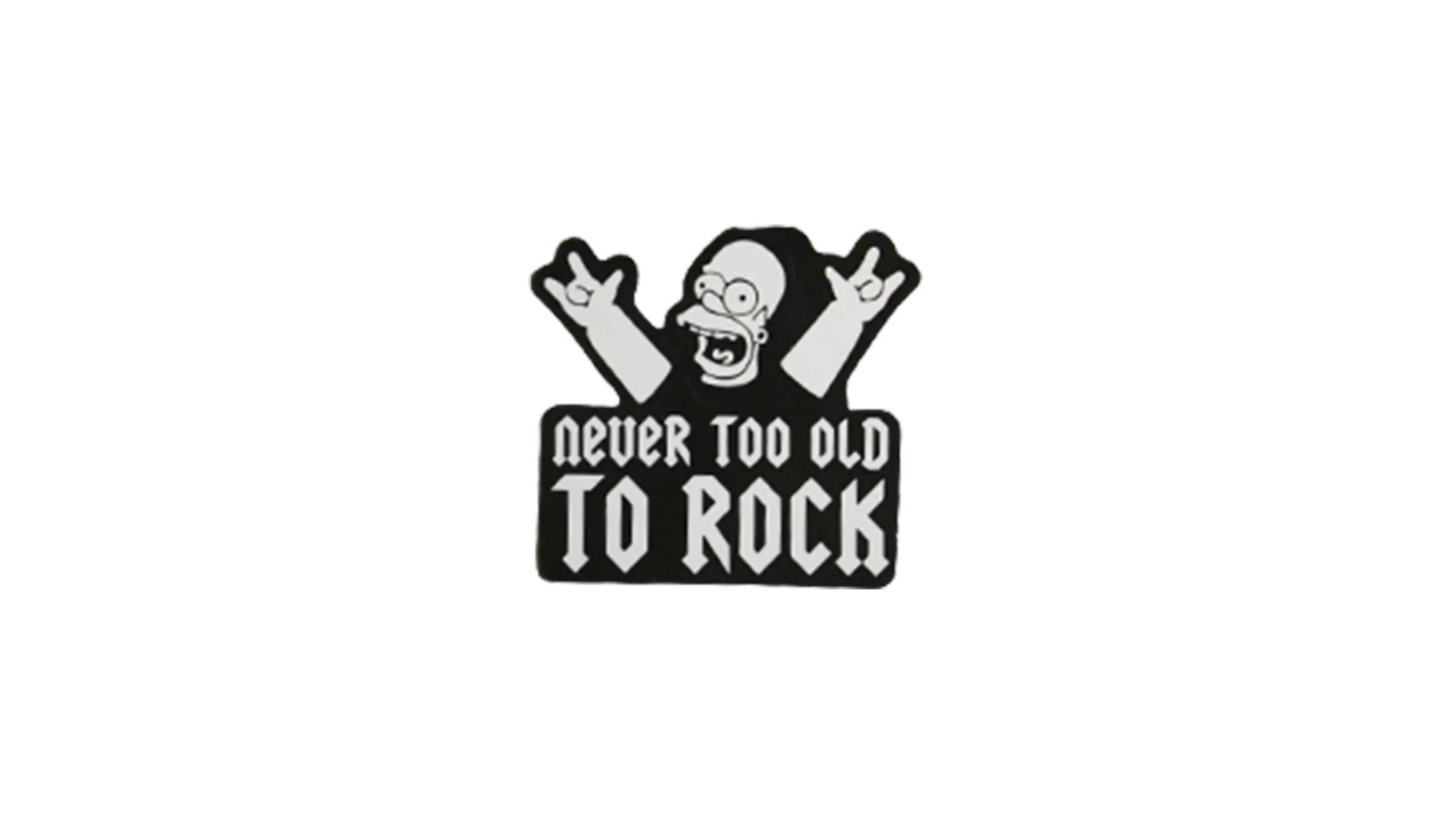 399 Simpsons: Never Too Old To Rock Sticker - Image 1