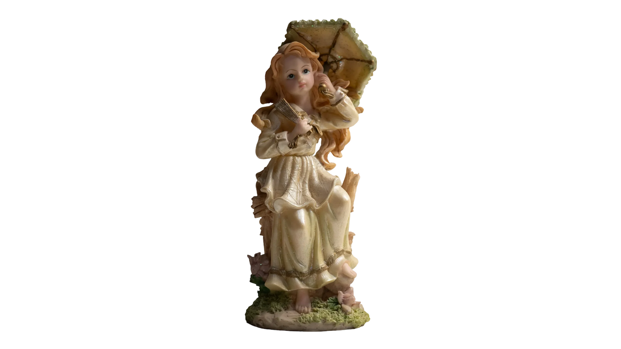 DSC02942 Enchanting Umbrella Maiden Porcelain Figurine - Image 1