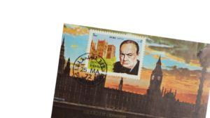 Sharjah Postcard - Churchill Stamp 1972 - Image 3