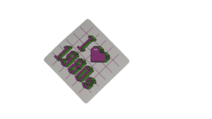 I Love 1980's Sticker - Image 3
