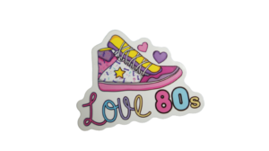 Love 80's Sticker - Image 3