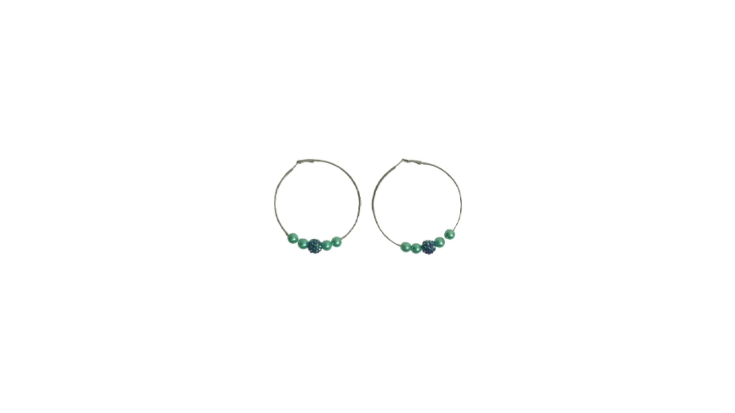 fsf3252528 Green Stones Earrings - Image 1