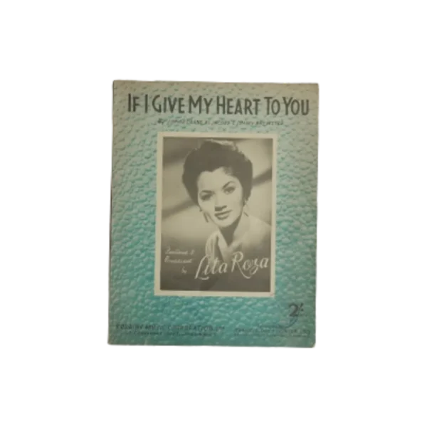 If I Give My Heart To You Music Sheet 1954