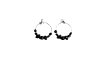 Black Hoop Earrings
