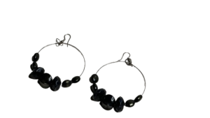 Black Hoop Earrings - Image 3