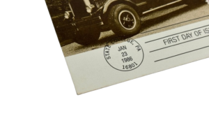 1986 State College USA Stamp Collecting Postcard - Image 3