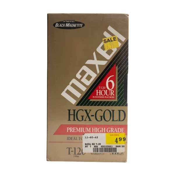 Maxell HGX-Gold T-120 VHS Tape 6 Hour