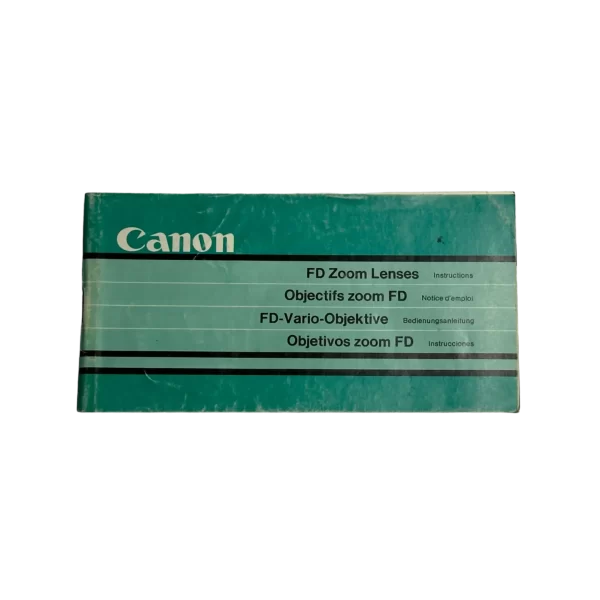 Canon FD Zoom Lenses Manual Guide 1981