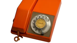 Orange Rotary Telephone - Image 2