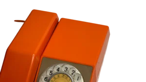 Orange Rotary Telephone - Image 3