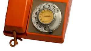 Orange Rotary Telephone - Image 4