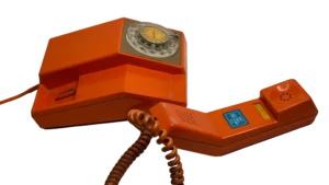Orange Rotary Telephone - Image 7