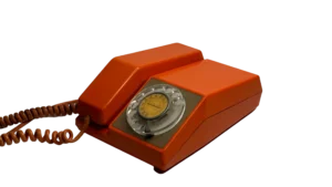 Orange Rotary Telephone - Image 10