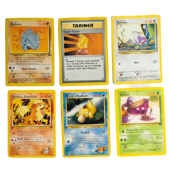 6 Pokémon Trading Cards