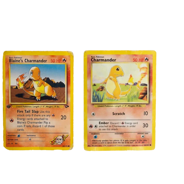 Blaine's Chramander & Charmander Pokémon Trading Cards
