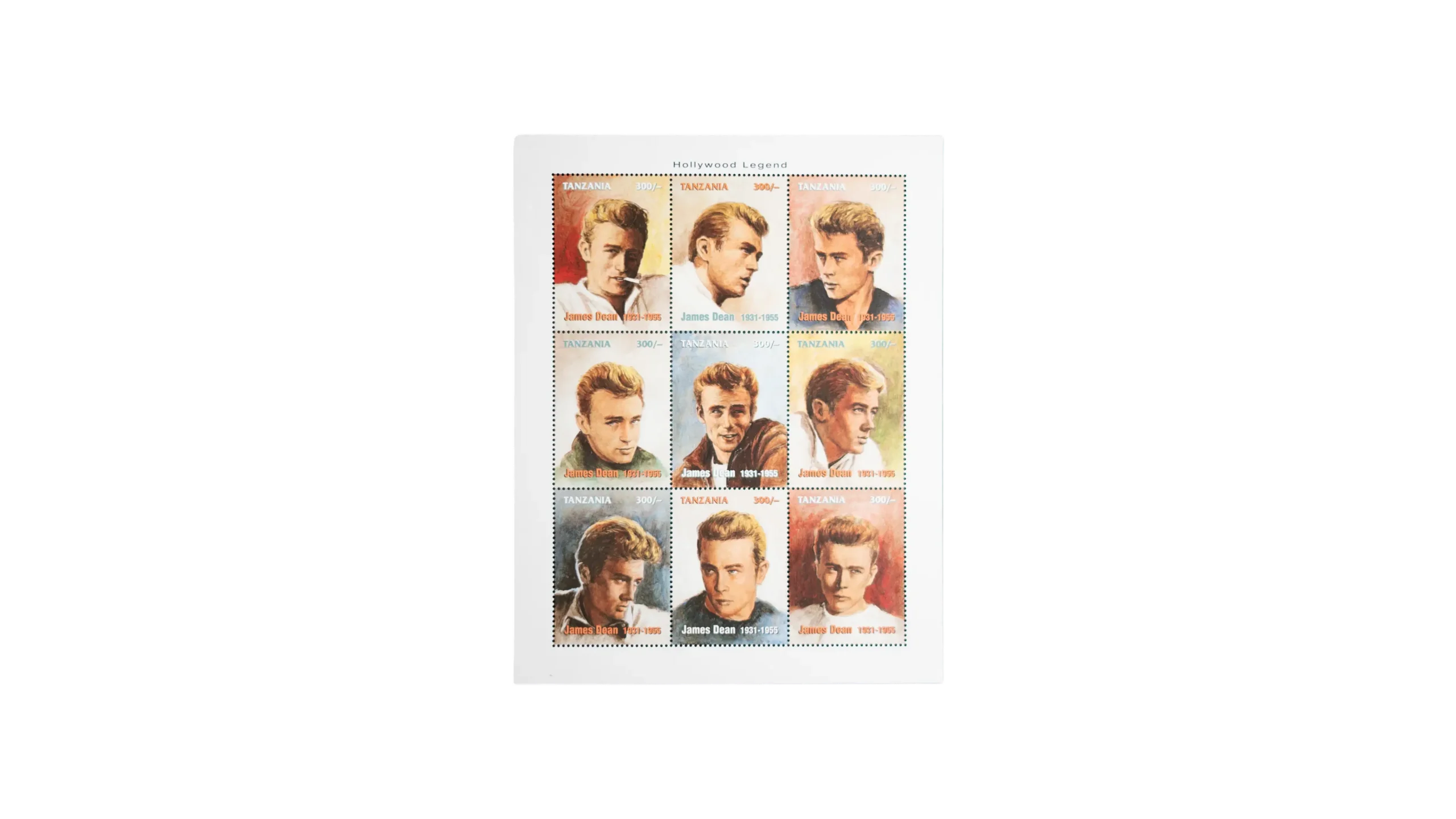 DSC02366-1 James Dean Film 1966 Stamps Sheetlet - Image 1