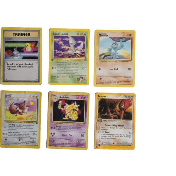 6 Pokémon Trading Cards