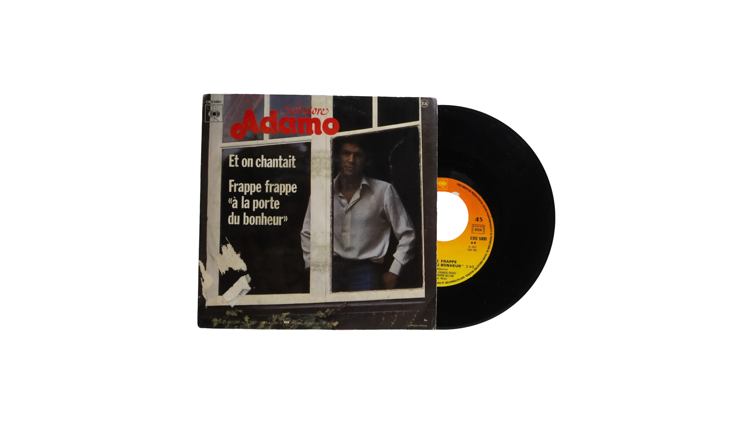 DSC00103-103 Adamo – Et On Chantait Vinyl 7″ - Image 1