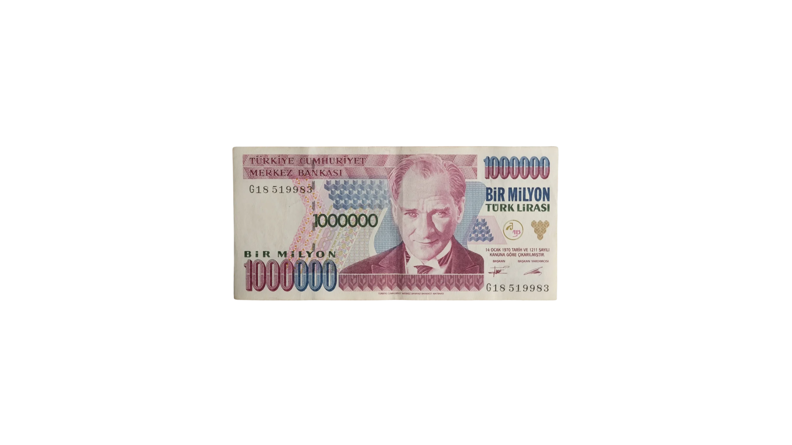DSC00134 Turkey 1 Million Lira Banknote 1995 - Image 1