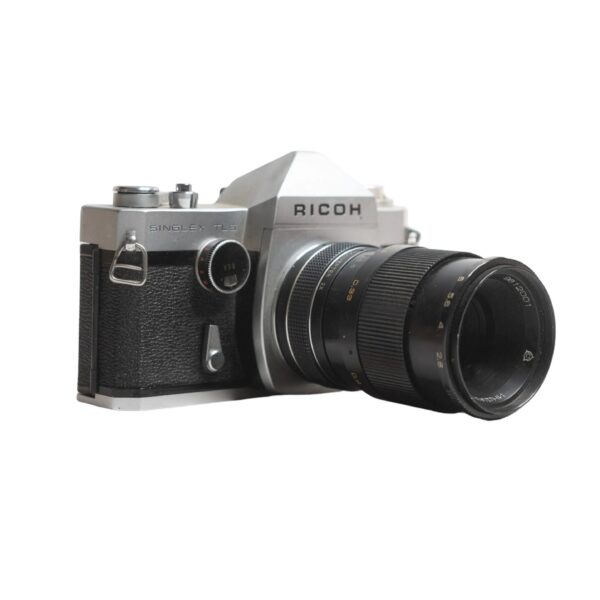 Ricoh Singlex TLS 35mm SLR Film Camera + 61 L/Z f/2.8 50mm lens & Kenlock Auto Tele Convertor
