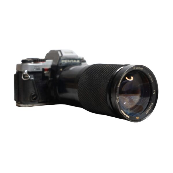 Pentax K1000 SLR Camera with Soligor MC Zoom+Macro 28–200mm f/3.5–5.3 Lens