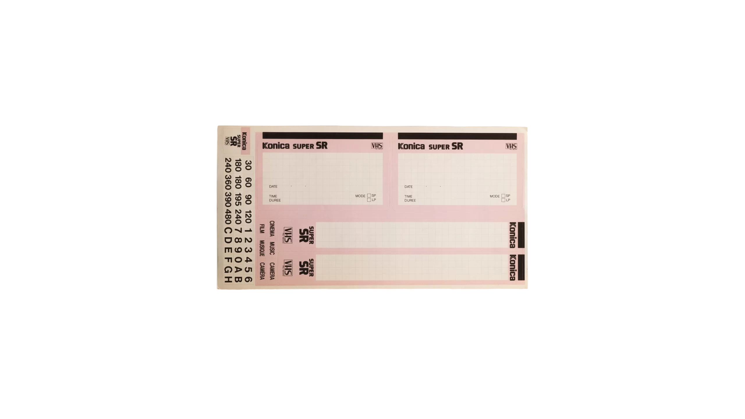 DSC02415 Konica VHS Labels - Image 1