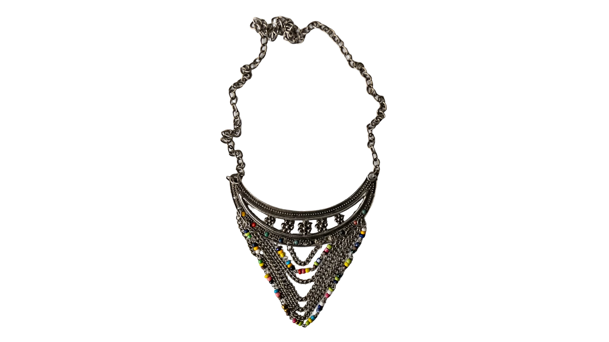 DSC04671 Beaded Fringe Necklace - Image 1