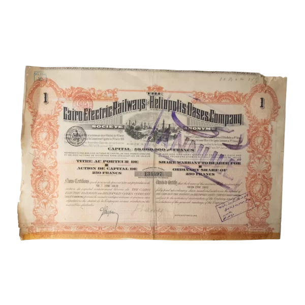 1906 Share Certificate
