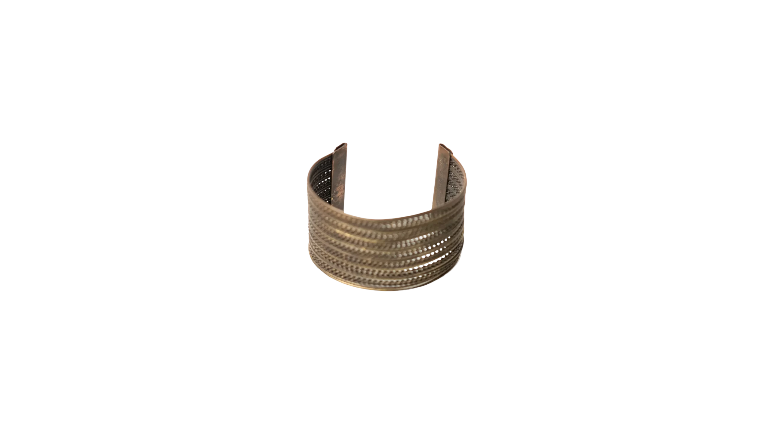 DSC05725 80s Brass Cuff Bracelet - Image 1