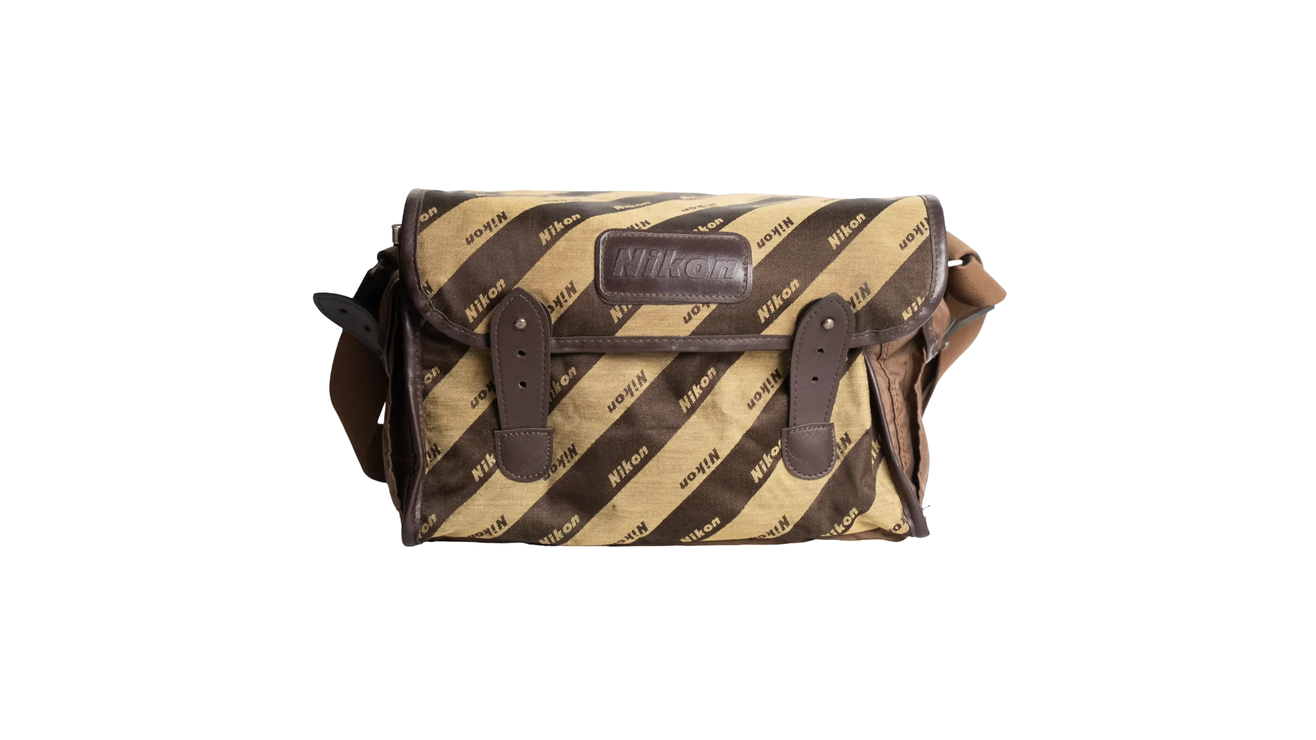 DSC04065 Nikon Tan and Brown Camera Shoulder Bag - Image 1