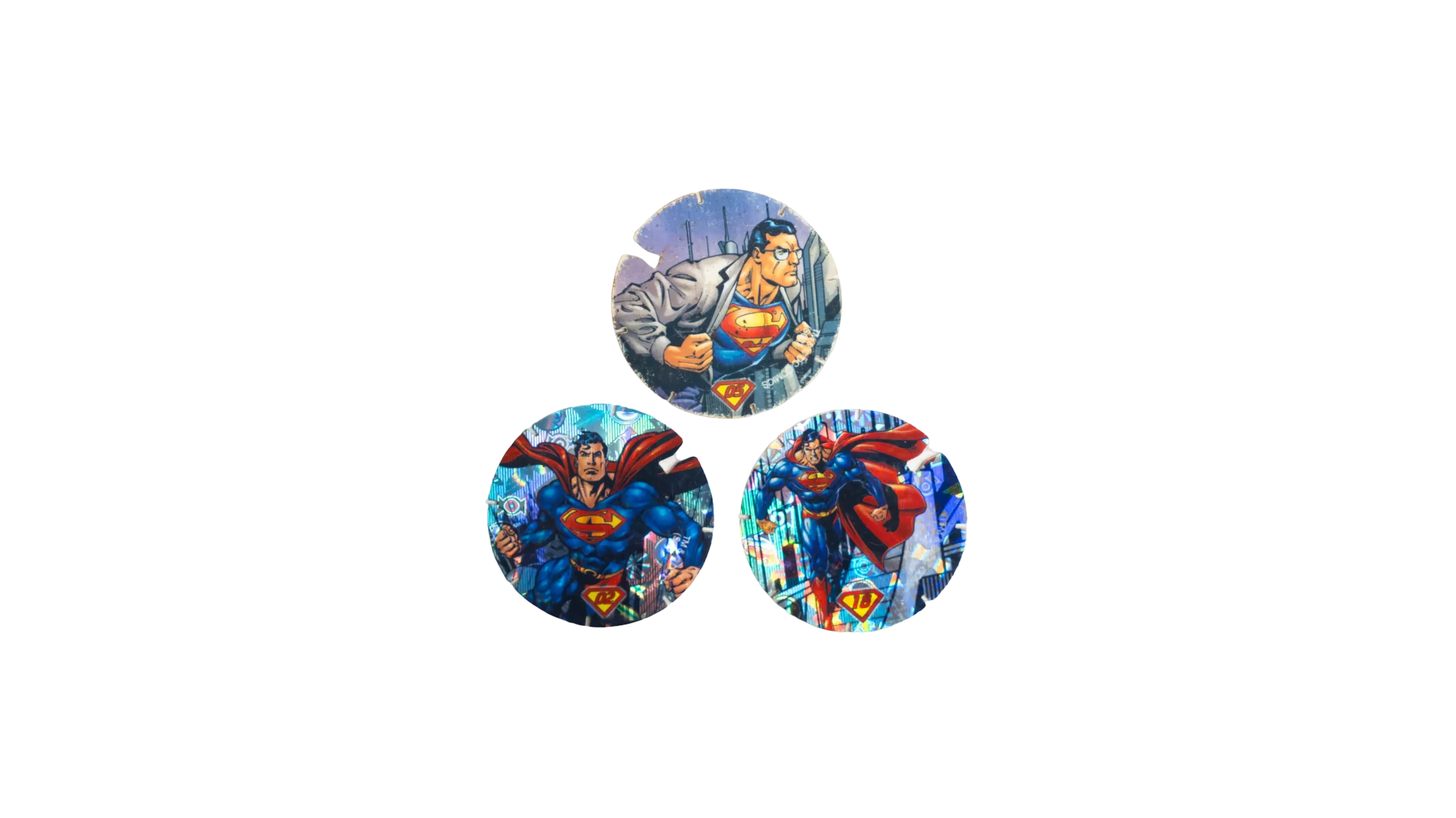 DSC04488 3 Superman Tazos - Image 1