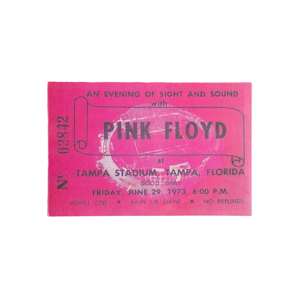 1973 Pink Floyd Concert Replica ticket