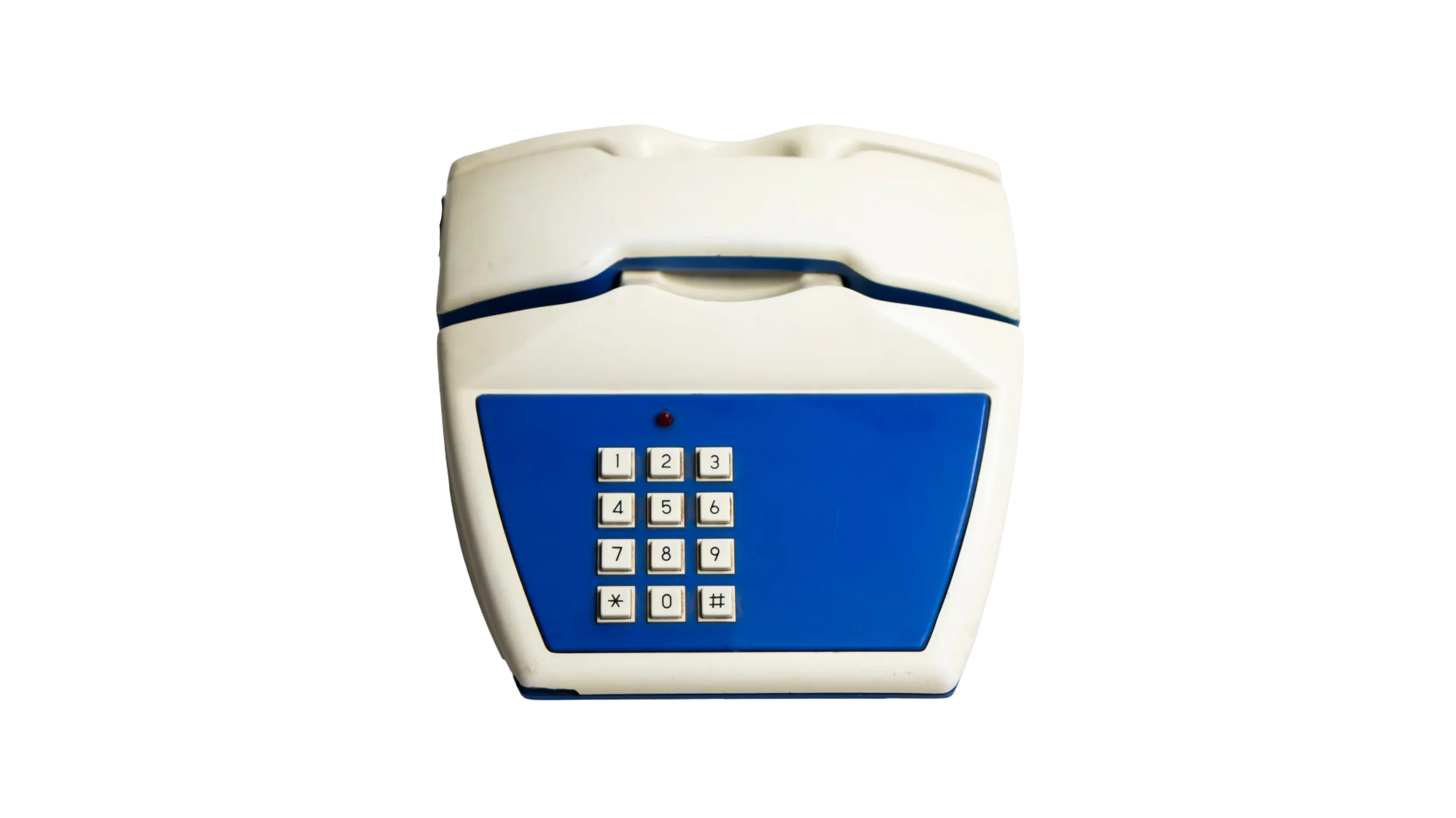 DSC05133 Blue & White Corded Phone - Image 1
