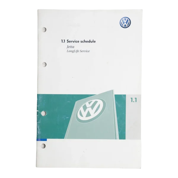 Volkswagen Jetta Service Schedule Booklet