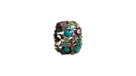 Floral Gemstone Cuff Bracelet - Image 4