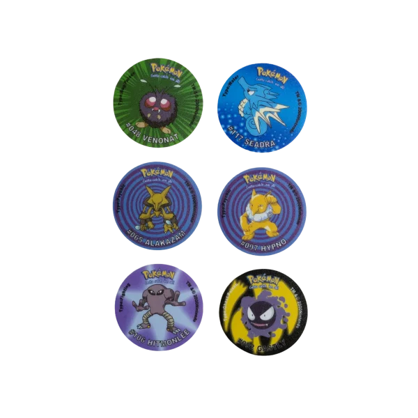 6 Pokémon Tazos