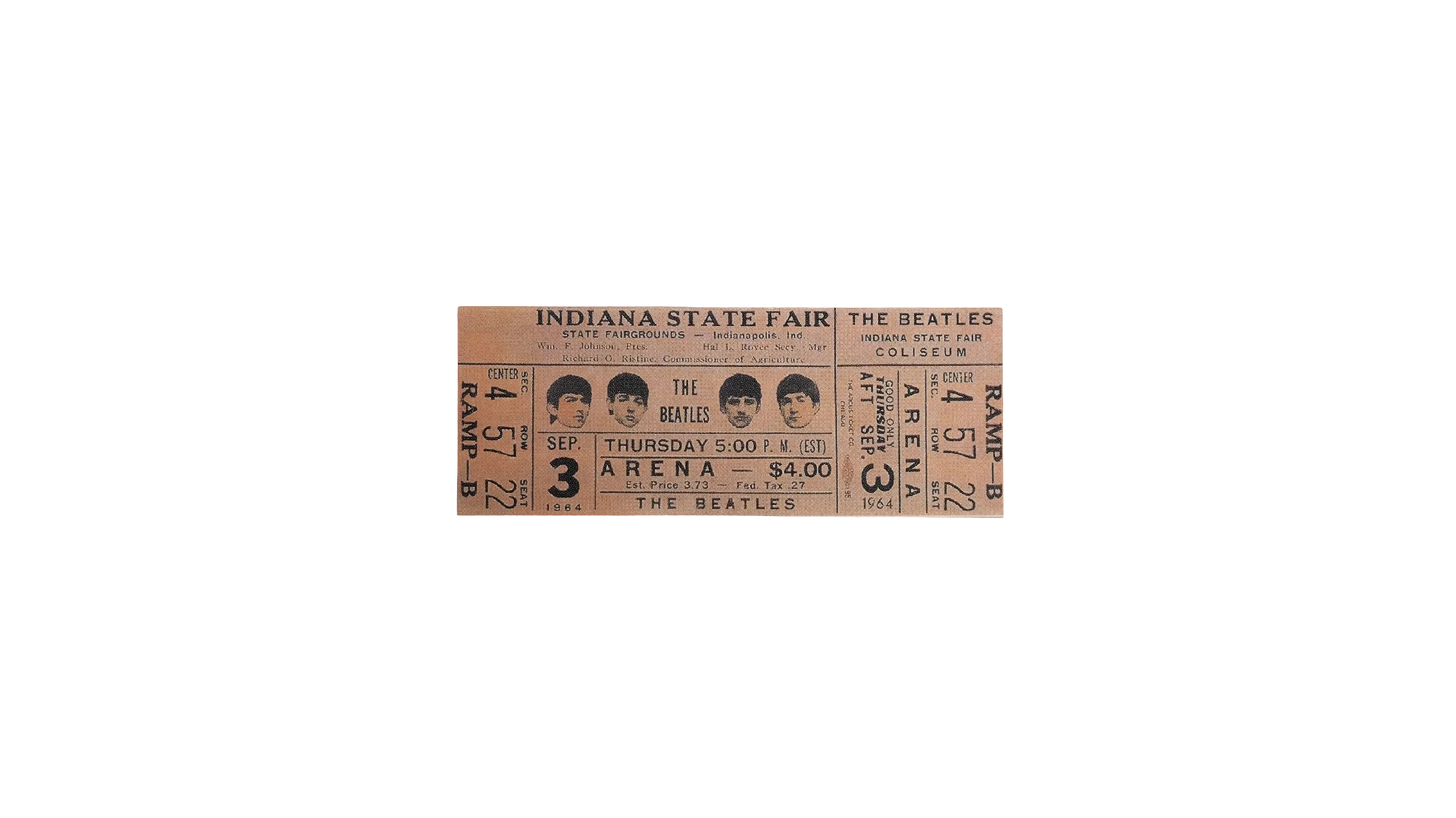 DSC03872 The Beatles 1964 Concert Ticket Replica - Image 1