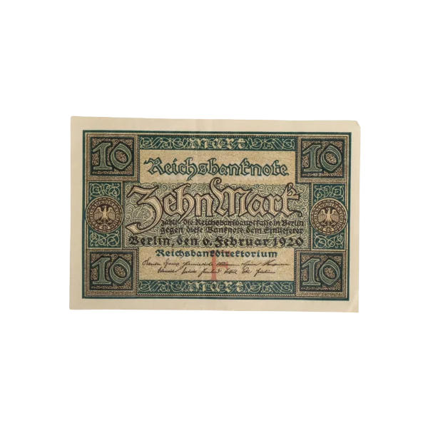1920 Germany 10 Mark Reichsbanknote