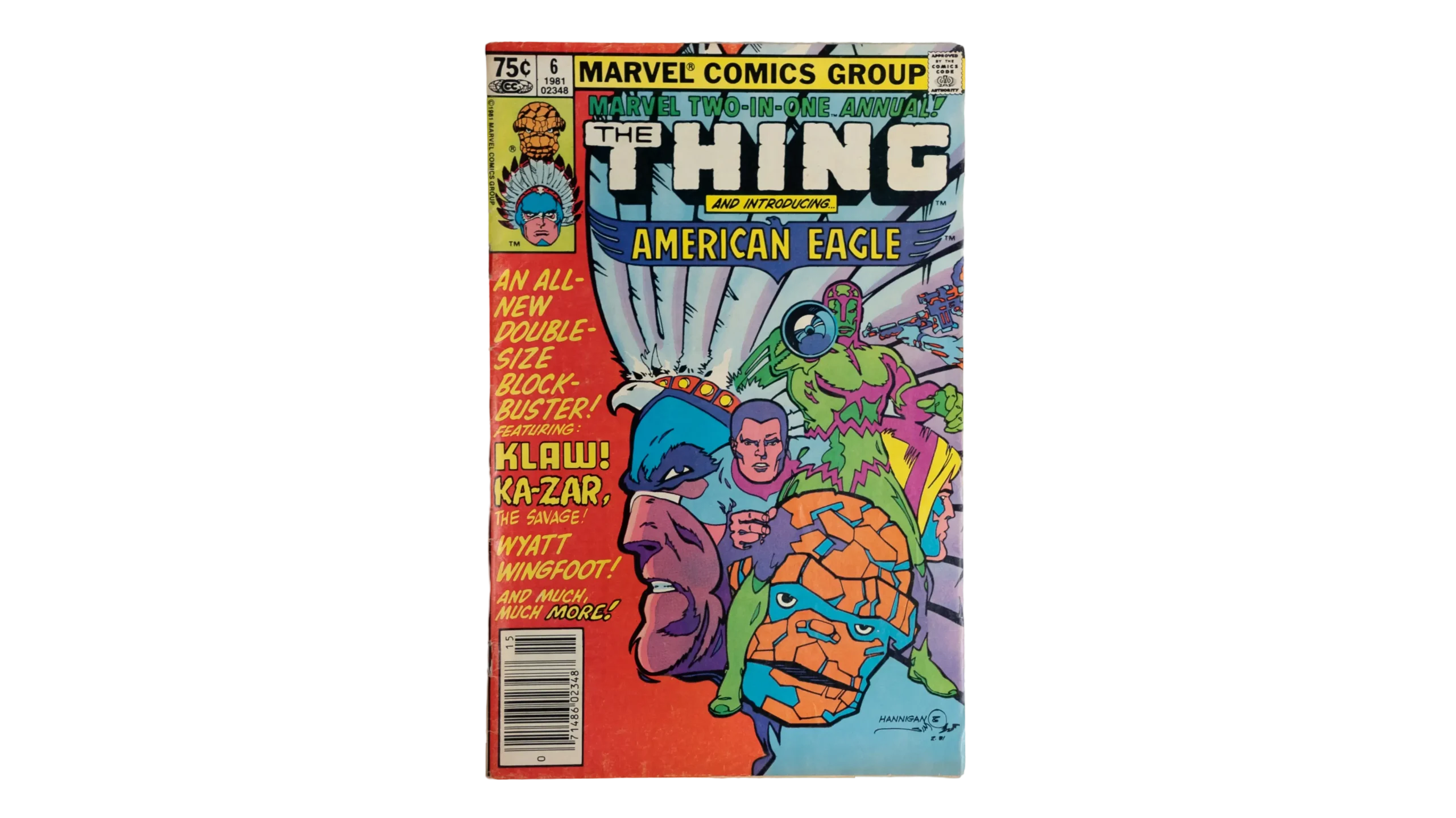 DSC05820 “An Eagle From America!” The Thing #6 Marvel Two-In-One Annual 1981 - Image 1