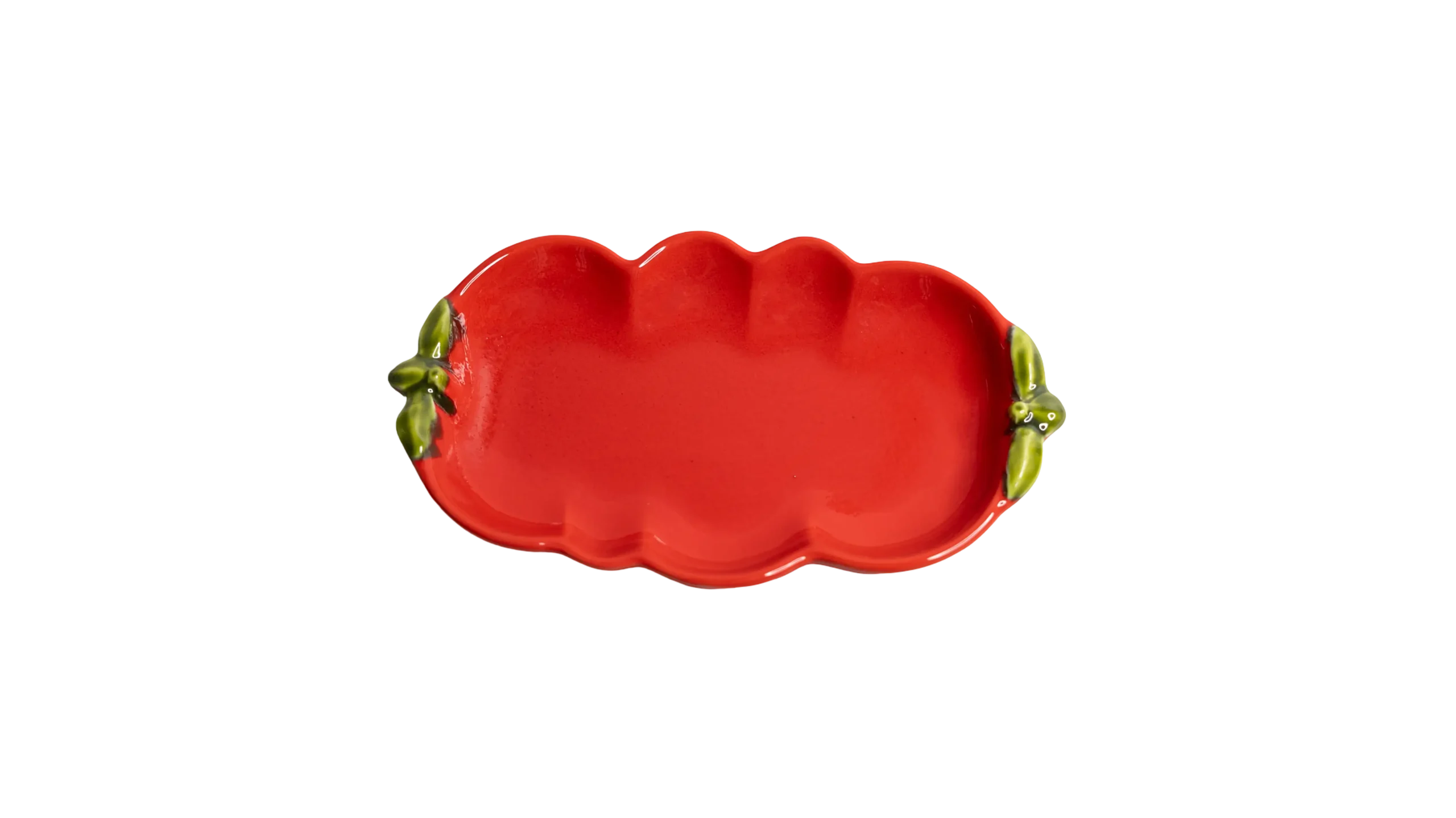DSC01711 Ceramic Chili Pepper-Shaped Serving Dish - Image 1